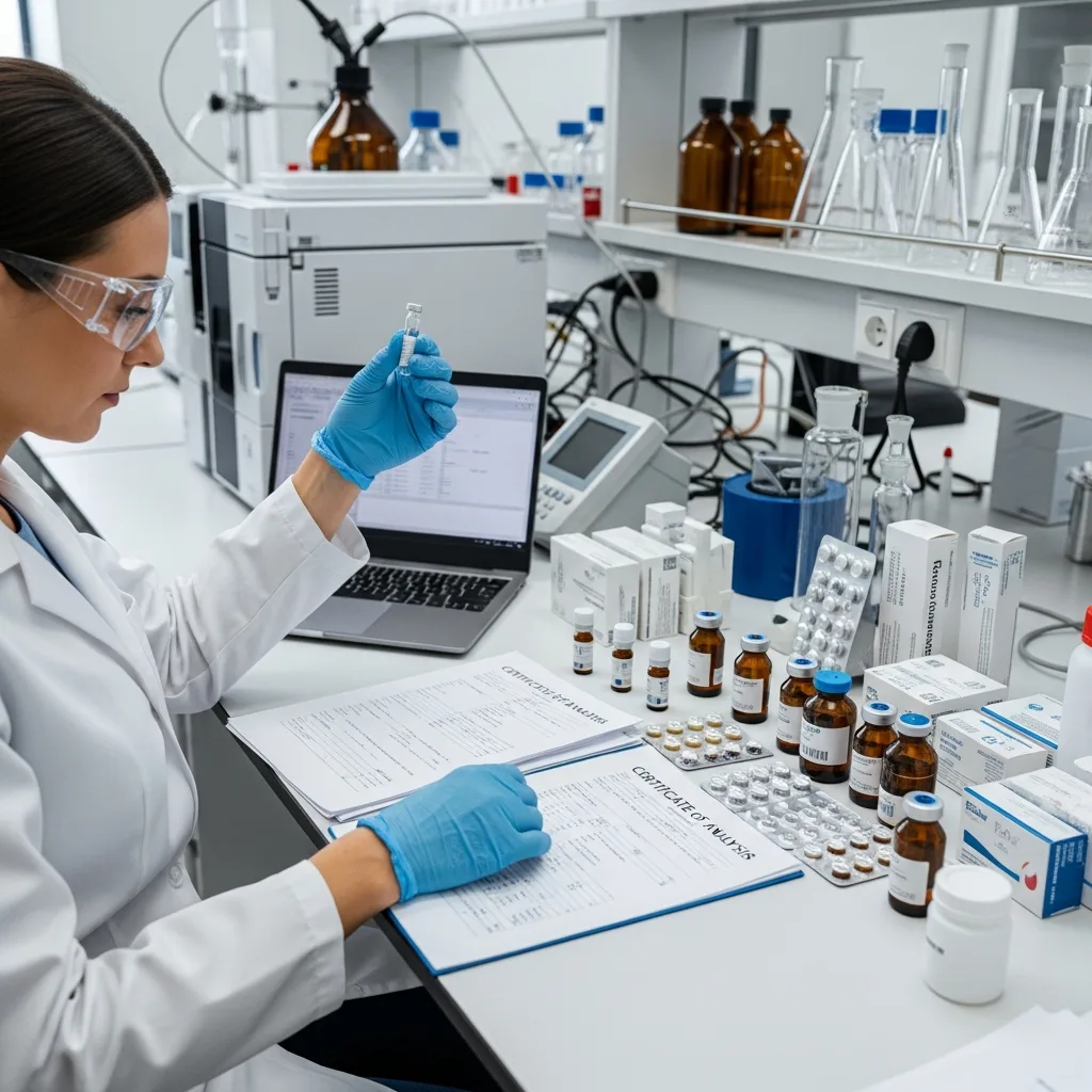 Batch quality control and HPLC homogeneity verification at NutraX Biotech GMP-certified premix manufacturing facility — CoA issued for every lot